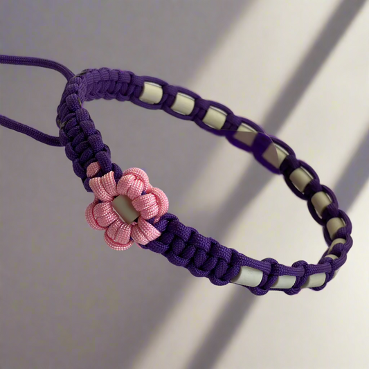 EM collar against fleas and ticks with a flower